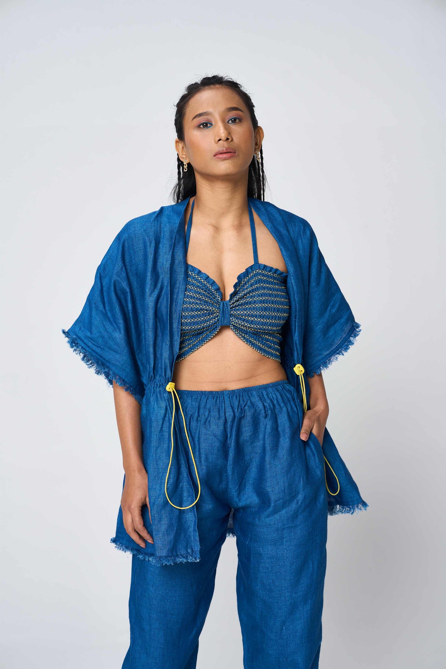 Amalfi Blue 3-Piece Linen Co-ord Set