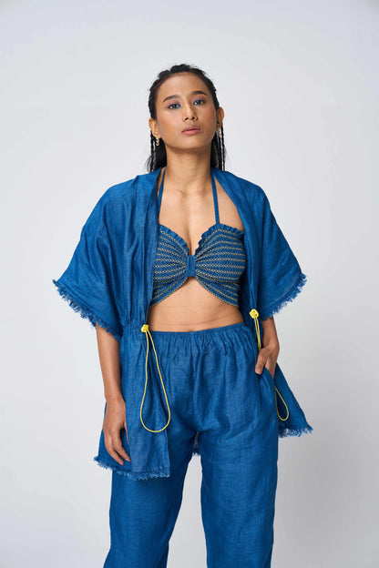 Amalfi Blue 3-Piece Linen Co-ord Set